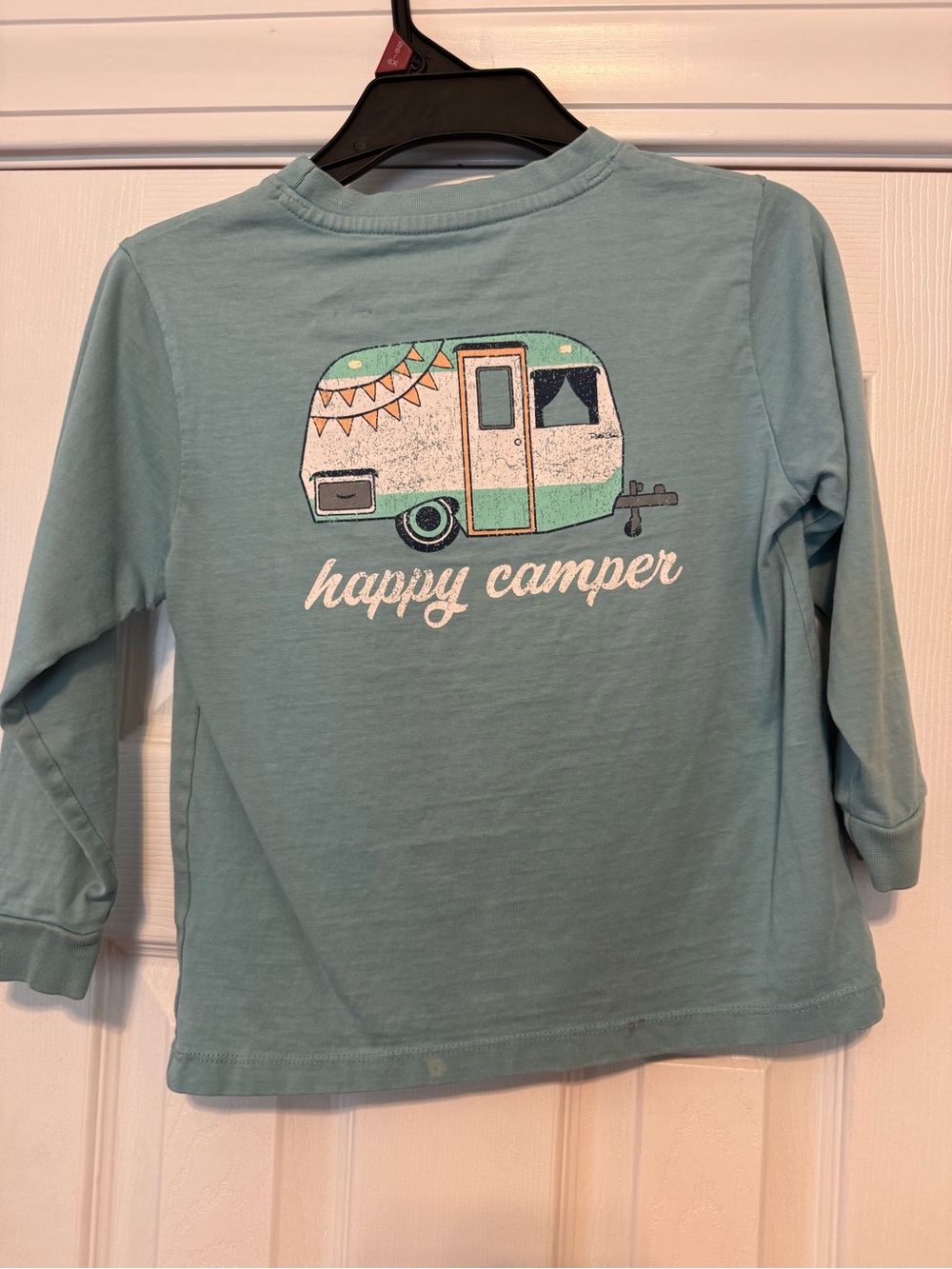 Ruffle Butts Light Teal Long Sleeve Pocket Tee Size 4T/5